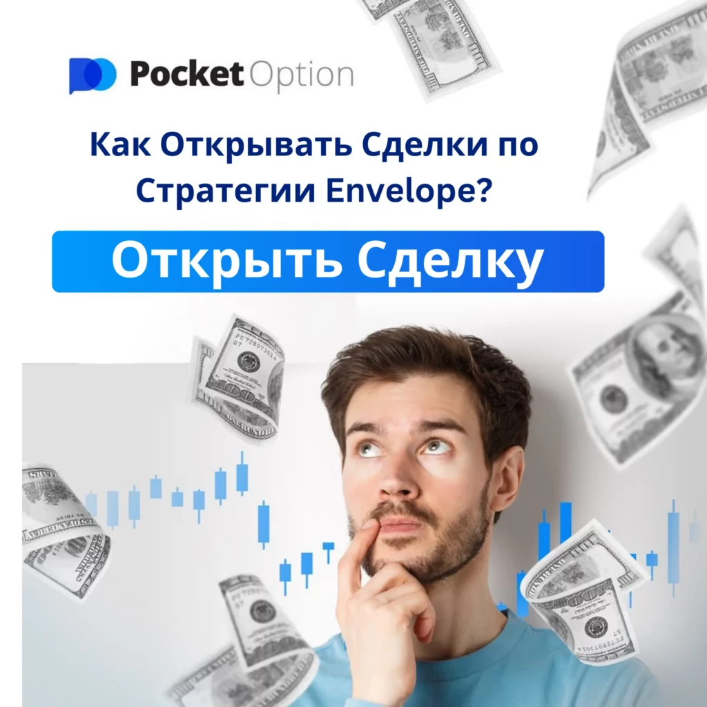 Открывать сделки по стратегии Envelope на Pocket Option.